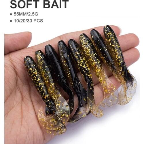 10pcs 65mm/2.5g Silicone Soft Lures Piece Artificial Tackle Bait For Fishing Sea Fishing Pva Swimbait Wobblers Carp Fishing