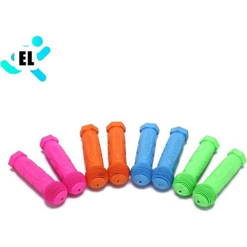 Rubber Grip Handle Bike Handlebar Grips Cover Anti-skid Bicycle Tricycle Skateboard Scooter For Child Kids Blue Red
