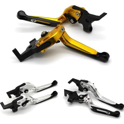 With logo Motorcycle Frame Ornamental Foldable Brake Handle Extendable Clutch Lever For HONDA VF750S SABRE VFR750 VFR800/F