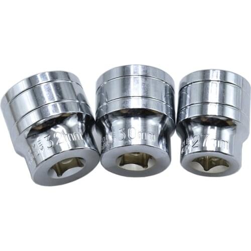 1/2inch 27 30 32mm sleeve six angle sleeve Hex Deep Socket Wrench Head Sleeve for Ratchet Wrench Auto Repair Hand Tool