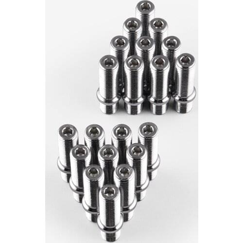 20pcs Silver Extended Wheel Stud Conversion M14*1.5-M12*1.5 5cm For BMW