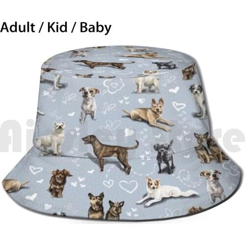 The Crossbreed Sun Hat Foldable UV Protection Crossbreed Cross Breed Mongrel Dog Terrier Spaniel Collie Labrador Rescue