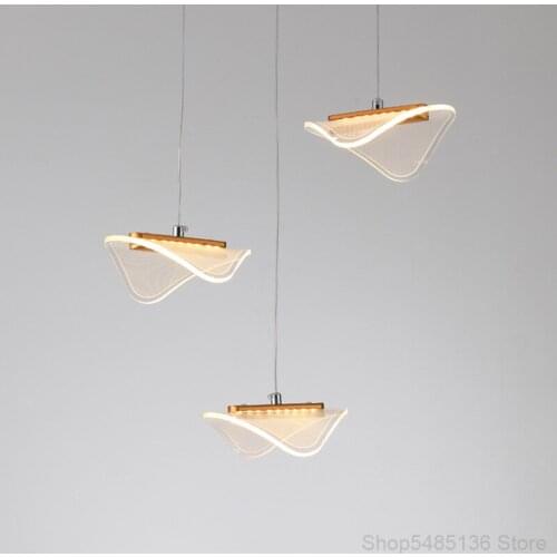 Modern Pendant Light Minimalist Restaurant Chandelier Creative Style Coffee Shop Bar Counter Acrylic Chandelier Light Fixtures