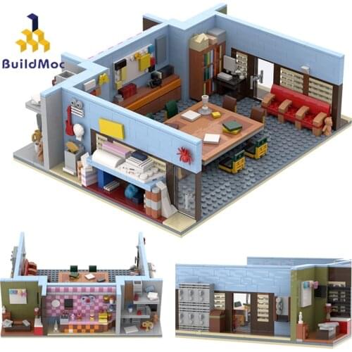Builmoc Friends Central Perk Apartment House TV Greendale Community College Building Block Architecture Modular Toy For Children