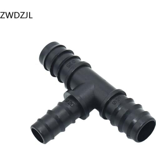 Garden irrigation tee 3/4 to the 1/2 hose reducing tee barb water splitter 3 way T connector barbed splitter 3 rings 20pcs