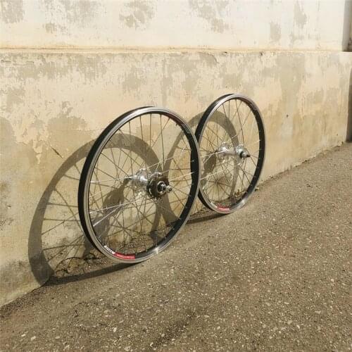20 Inch Bike Wheel 406 Bicycle Single Speed Fixie Wheelset Flop Hub With V Brake Sliver Fit Mini Frame Cycling Parts
