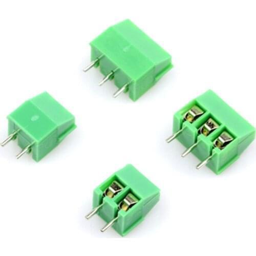 100pcs MG/KF350-2P 3P Pin Screw Terminal Block Connector KF350 3.5mm Pitch Green PCB Terminal Blocks