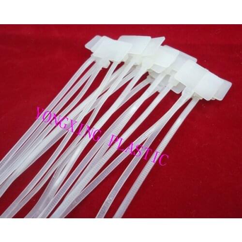 100pcs/bag marker cable tie 3.5*200self-locking nylon66 94V-2 Zip tie