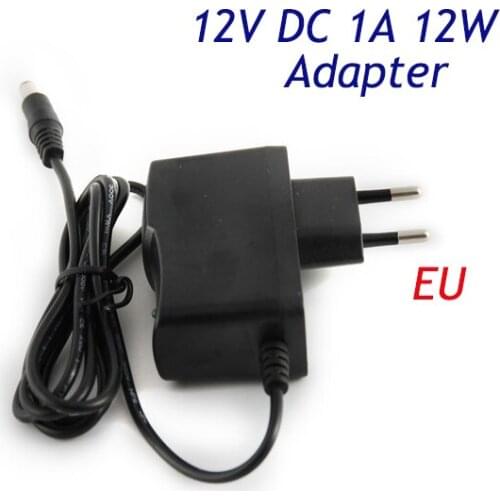 20pcs/lot High Quality 12V 1A 12W EU Plug Charger Power Adapter For LED Strip AC110-220V to DC