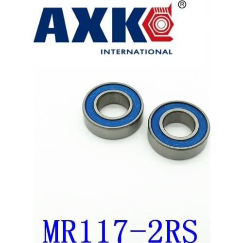 2019 Real Rolamentos Axk 50 Pcs Blue Rubber Seal Double Sealing Cover Miniature Deep Groove Ball Bearing Mr117-2rs 7*11*3 Mm