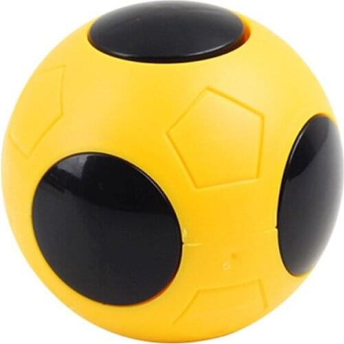 28EC Mini Football Finger Toy Sensory Fidget Hand Exerciser Anti-Anxiety Stress Relief Gyro for Autism OCD Tension Alleviate