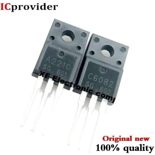 40pcs/lot 2SA2210 2SC6082 20pcs A2210 + 20pcs C6082 TO-220F IC New original