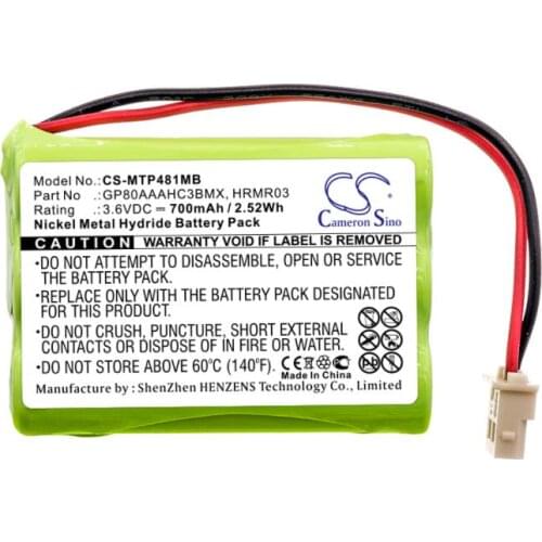 Cameron Sino 700mAh battery for MOTOROLA MBP481 MBP482 MBP483 GP80AAAHC3BMX HRMR03 BabyPhone Battery