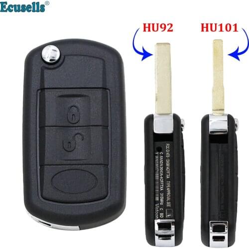 3 buttons flip remote key shell case fob for LAND ROVER DISCOVERY 3 4 Range Rover Sport Vogue HU101 or HU92 uncut