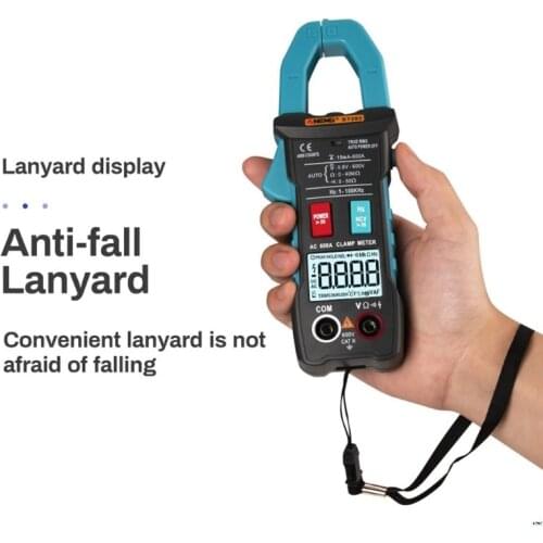 ST203 Digital Clamp Multimeter Ampere 4000 Counts True RMS Amp Current Clamp Meter Voltmeter 600V 600A AC/DC Automatic Range