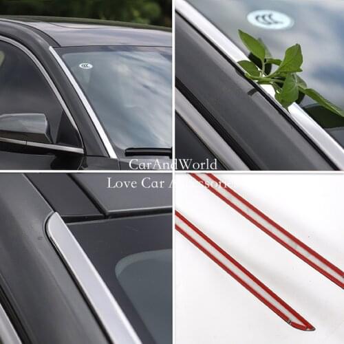 For Hyundai Tucson NX4 2021 2022 Front Windshield Trims Exterior Decorative Window Glass Bright Strips Car Moulding Accessories