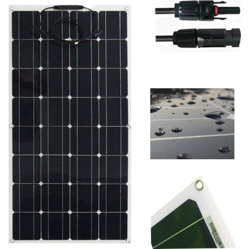 Flexible Solar Panel 12V 18V Panel Solar 100w Monocrystalline Battery Charger For rv Electric car Camping Yacht