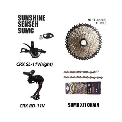 SENSAH CRX 1X11S M7000 Mountain mtb SUNSHINE Bicycle Bike Derailleurs 11-42/46/50T Flywheel SUMC X11 Chain