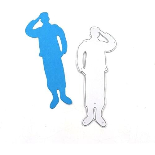 Julyarts Soldier Metal Dies for Card Making Cutting Dies Scrapbook Craft Cutting Die Embossing Stencil for Handmade
