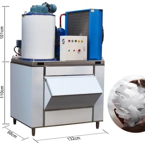 Quality Assured Flake Ice Maker 500 kg Small Commercial Ice Flake Machine for Fish
