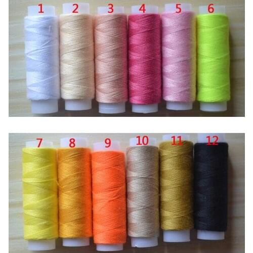 10pcs/set Polyester Spools Sewing Threads Mixed Colors Hand Sewing Machine Yarn Knitting Threads Cones DIY Sewing Accessories