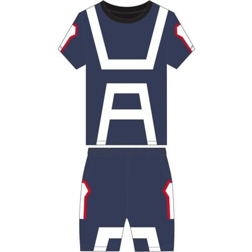 Short Suit My Hero Academia Anime Cosplay Two Piece Set Casual 3D Print Crewneck T-Shirt Pants Tracksuit 2021 New Summer Clothes