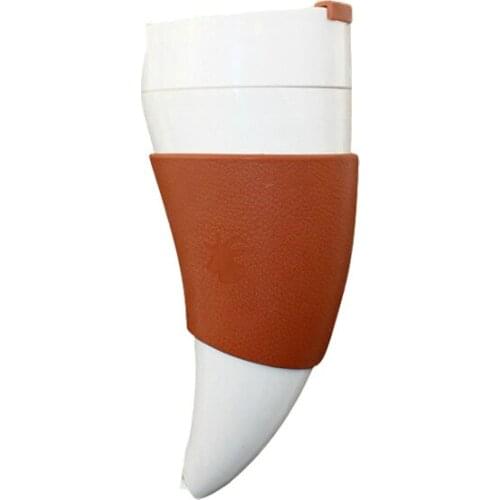 Creative couple two-color croissant cup stainless steel liner coffee cup with rope