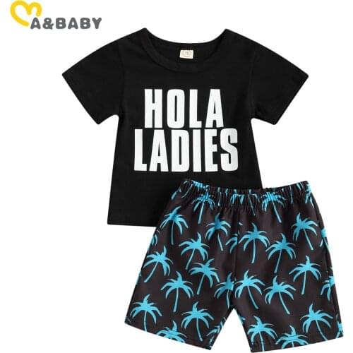 Ma&Baby 0-3Y Summer Toddler Newborn Baby Kid Boy Beach Clothes Set Cute Letter T shirt Shorts Casual Outfits Costumes