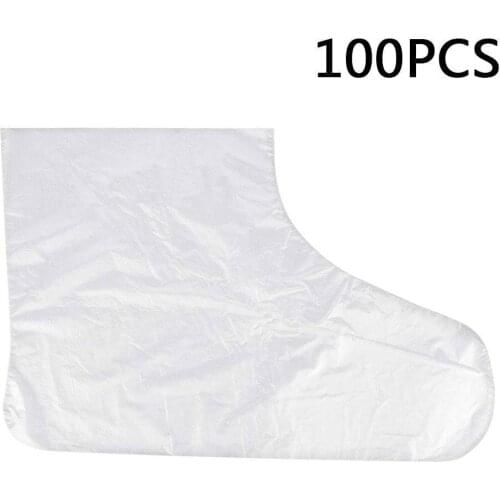 100pcs/lot Disposable Foot Masks Transparent Plastic Exfoliating Foot Cover Remove Dead Skin Calluses Moisturizing Feet Care Kit