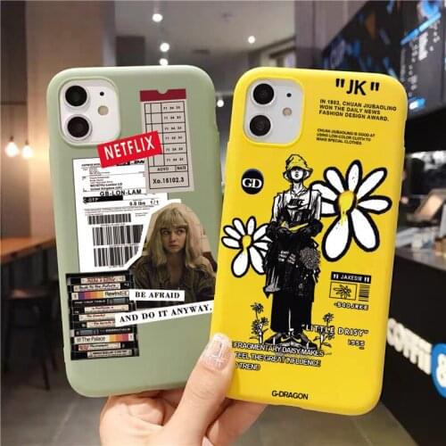 Fashion Retro Bar Code Label TPU Case for iPhone 12mini 7 8 Plus SE Candy color Soft Cover for iPhone Xs Max XR 12pro 11Pro Max