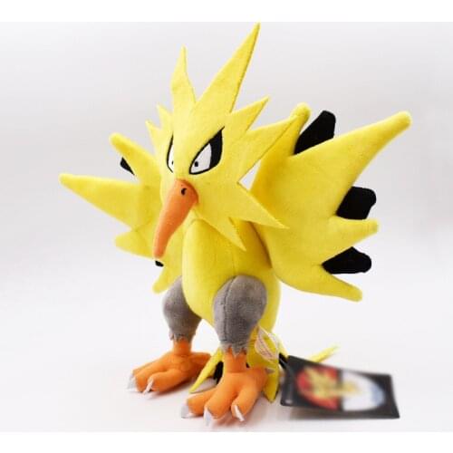 20CM New Anime Pokemon Zapdos Plush Doll Sansheng Bird Doll Plush Childrens Gift Toys