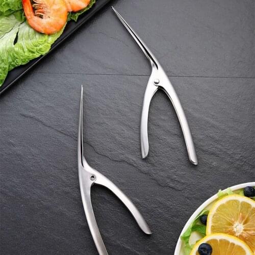 Shrimp Peeler Seafood Tools Stainless Steel Shrimp Deveiner Peeling Device Eagle Mouth Shaped Crayfish Peeler Kitchen Gadgets