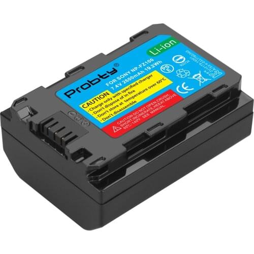 1X NP-FZ100 NPFZ100 2600mah Battery for Sony Alpha a9, a7R III, A7R MARK 3, Alpha a7 III, A7 MARK 3 BC-QZ1 camera NP FZ100