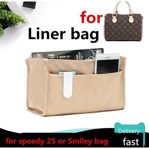 Applicable To Speedy 25/30/35 Liner Bag, Storage Bag Organizing Bag, Smiling Face Inner Support Bag, Makeup Handbag Cosmetic Bag