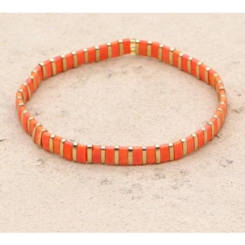 Ethnic Style Simple Bracelet TILA Tiramis Beaded Color Bracelet Female Boutique Jewelry Bead Bracelet Charms for Bracelet Retro