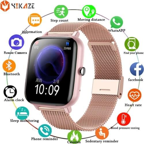 Smart Watch Men Women Full Touch Blood Pressure Monitor Fitness Tracker Smart Clock Watch For Android IOS PK T500 Xiaomi Phone