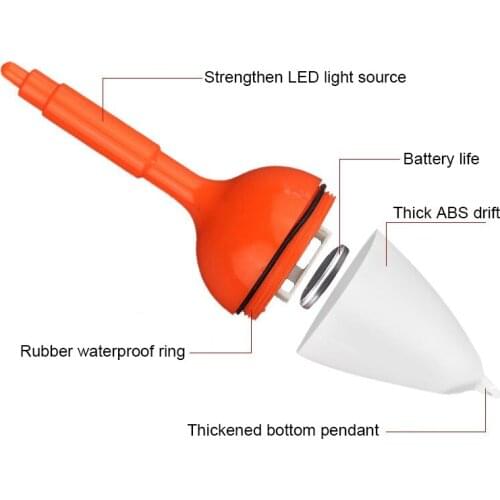 LED Fishing Float Electric Glowing Floats Ocean Boat Fishing Bobber With Battery Buoys Fishing Accessories Random color