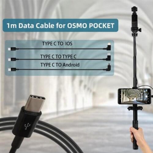 100cm Extension Cable For DJI Pocket 2 DJI OSMO POCKET Gimbal Type-C to Type-C/Android/for iPhone Cable Line for Osmo Pocket