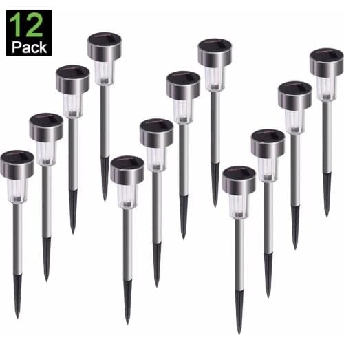 12Pcs Solar Garden Light Outdoor Solar Power Lantern Waterpoof Landscape Decoration Lighting For Pathway Yard Lawn Sunpower Lamp