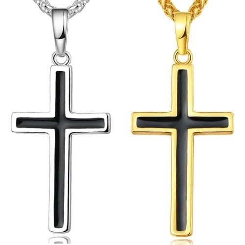 Vintage Cross Pendant Chain Necklace For Cool Harajuku Street Men Women BFF Punk Halloween Jewelry