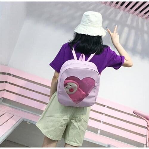 Fedex 10pcs Women Backpack Cute Transparent Love Heart Shape Backpacks Harajuku Schoolbags Backpacks For Teenage Girls Lovely
