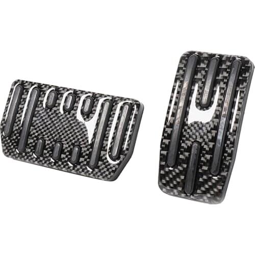 2PCS Car Fuel Brake Pedal Kit for Tesla Model 3 Y Non-Slip Accelerator Pedal, Carbon Fiber