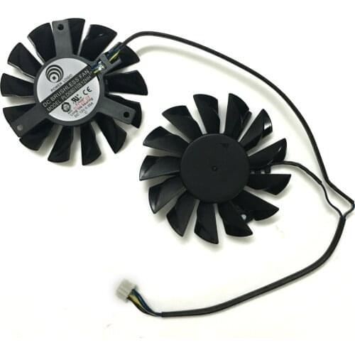 75mm Diameter 52mm Mounting Holes Pitch R7850 R7870 GPU Card Fan For MSI Twin Frozr III GTX670 GTX680 Graphics Card Cooling