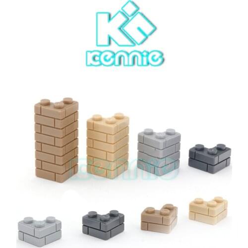 800pcs/lot Kennie MOC Bulk wall Parts bulk Brick Corner 1X2X2 brick Particles Classic Small Building Blocks Parts DIY toys