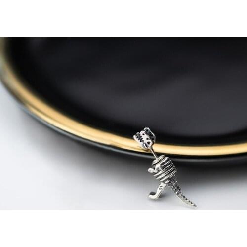 925 Sterling Silver Dinosaur Post Stud SINGLE Earring A1996