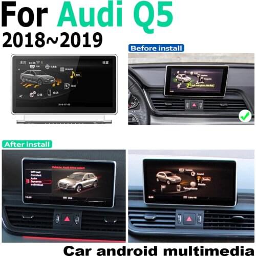 Car Android screen For Audi Q5 FY 2018~2019 MMI touch display GPS Navigation radio stereo Audio head unit multimedia player