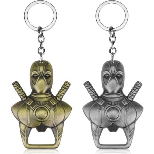 Zinc Alloy Cute Bottle Opener Keychain Creative Ninja Modelling Beer Openers Pendant Gifts Gold Grey Two Colors Available