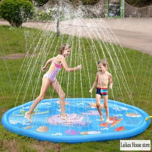 Children Toy Play Water Mat Games Beach Pad Kids Outdoor Water Spray Beach Mats Lawn Inflatable Sprinkler Cushion Toys Cushion