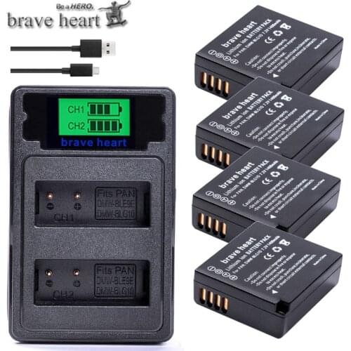DMW-BLG10 DMW BLG10 BLE9E BLE9 DMW-BLE9 BPDC15 Battery for Panasonic LUMIX GF5 GF6 GX7 LX100 GX80 GX85 camera accessories