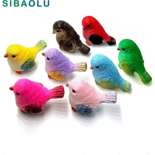 Simulation Little parrot bird figurine animal Model home decor miniature fairy garden decoration DIY accessories modern statue